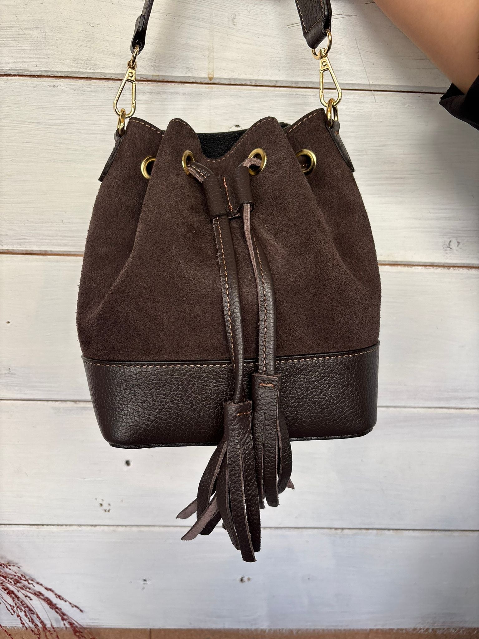 Borsa di pelle Marrone