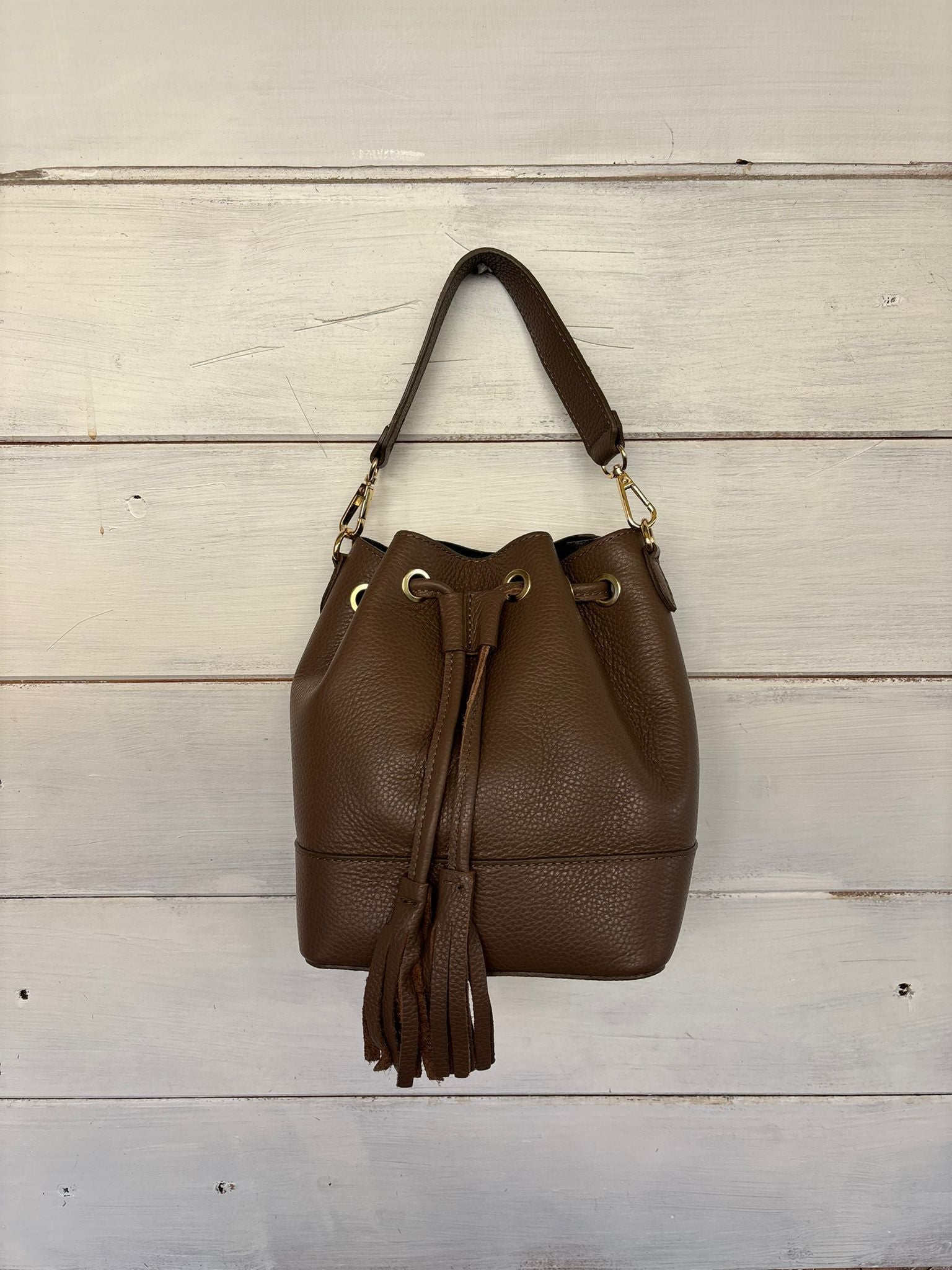 Borsa in pelle Taupe